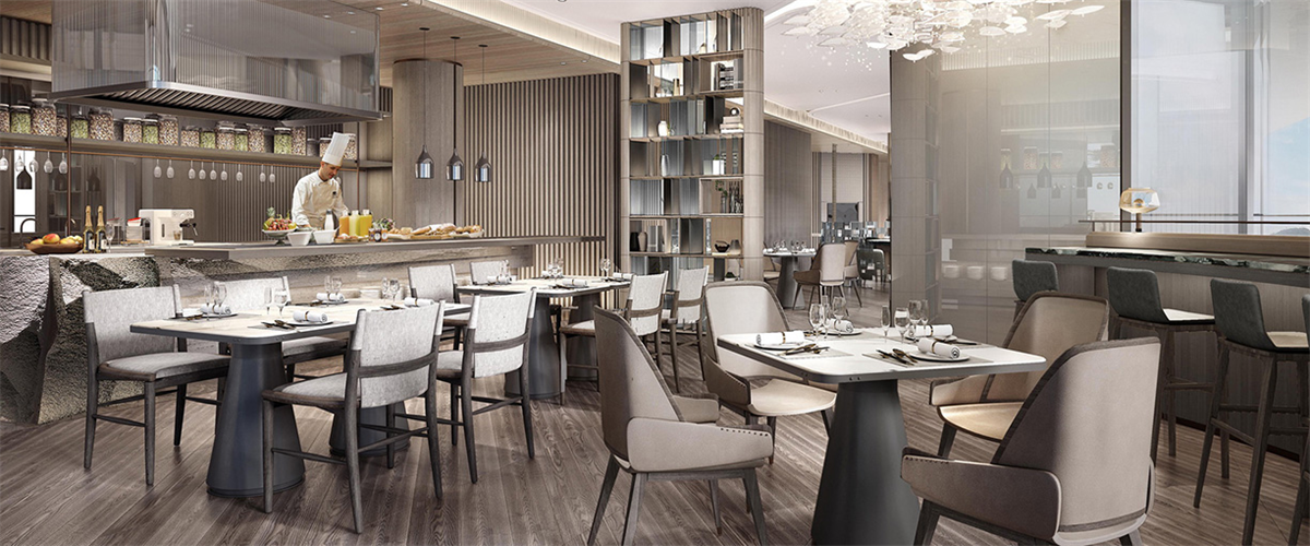 現代輕奢不鏽（xiù）鋼岩板（bǎn）高檔西餐廳家具（jù）