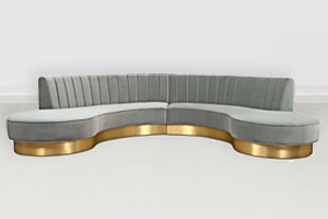 不鏽鋼底框異形圓弧形酒吧（ba）KTV沙發