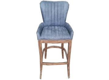 複古鄉村風實木高（gāo）腳凳酒吧椅子