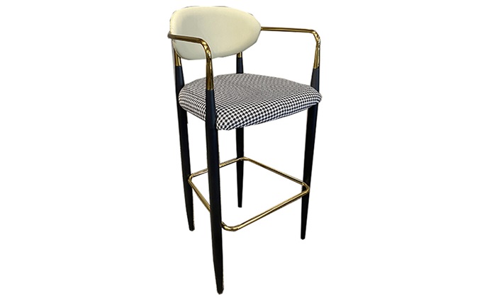 現代簡約輕奢不鏽鋼（gāng）吧台椅高腳凳吧台凳