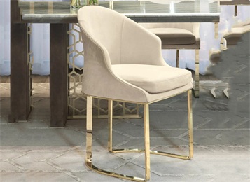 西餐廳不（bú）鏽（xiù）鋼皮藝現代輕奢靠背（bèi）椅（yǐ）