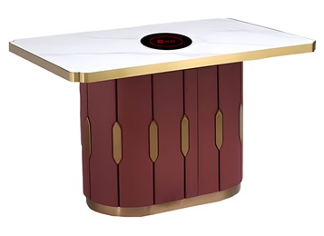 時（shí）尚輕奢大理石火鍋餐桌