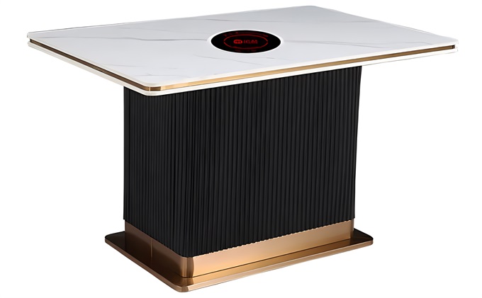 火鍋店時尚輕奢大理（lǐ）石火鍋桌