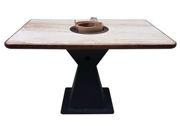 天然大理石分餐火鍋桌_智能火（huǒ）鍋（guō）桌廠家