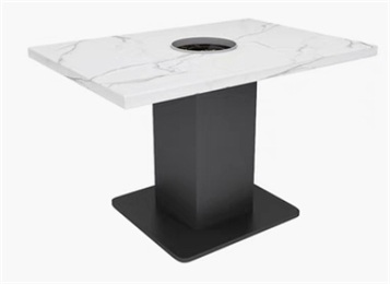 濟南火鍋桌定（dìng）做_自助餐廳大理（lǐ）石火鍋桌（zhuō）