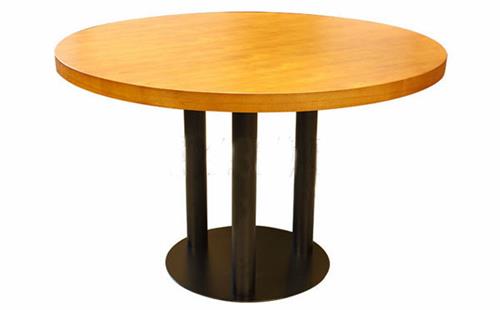 酒樓飯店包廂簡約大圓實木餐桌(zhuō)