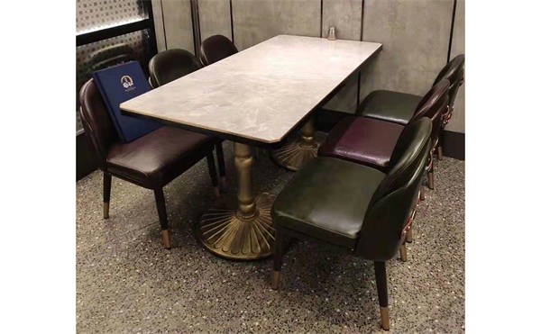 時尚餐廳現代風格大理（lǐ）石餐桌_時尚地方菜家具定（dìng）做