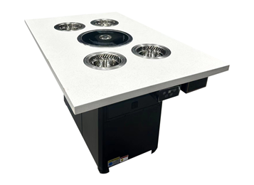 大理石智能無煙淨化火鍋烤肉一（yī）體（tǐ）桌（zhuō）