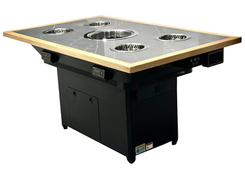 自助餐廳一人一鍋無（wú）煙小火鍋烤肉一體桌