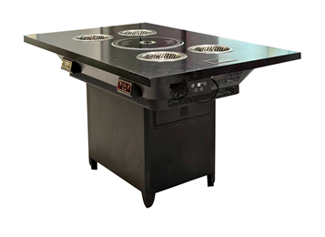 自助烤肉涮鍋一體桌_下排排煙火鍋燒烤（kǎo）一體桌