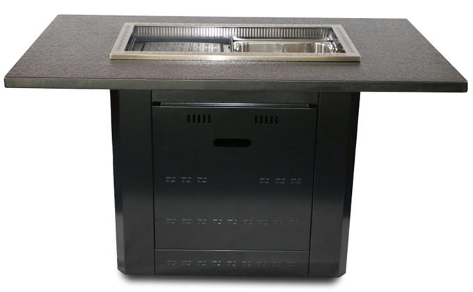 火燒石下排風無煙烤涮火（huǒ）鍋一體（tǐ）桌（zhuō）