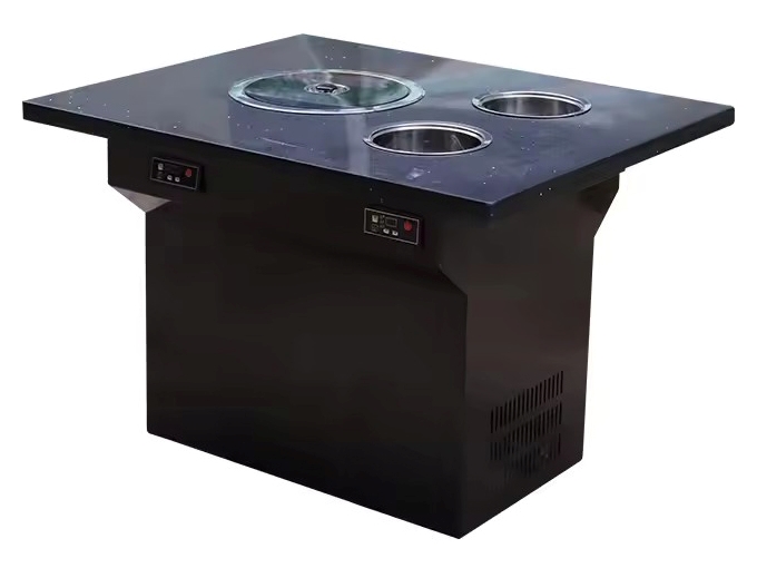 2人位智能無煙淨（jìng）化一人一鍋小火鍋火鍋烤肉一體桌