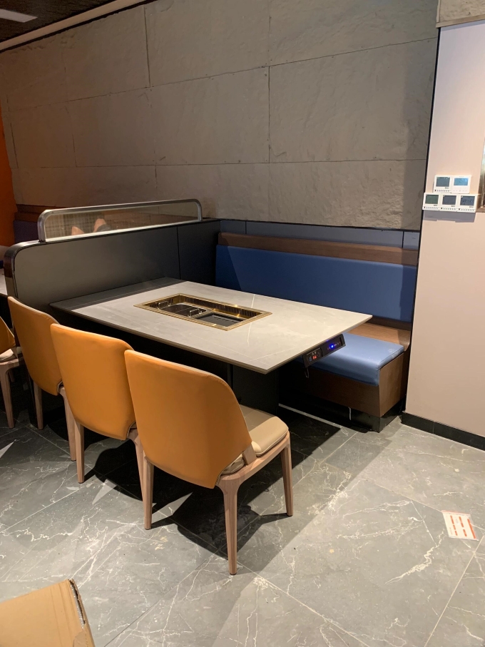 自助火鍋烤肉店無煙淨化烤（kǎo）涮一體桌