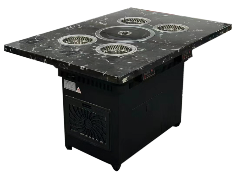 一人一鍋小火鍋大理石無煙烤涮一體桌