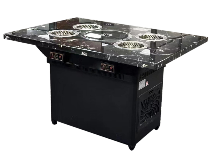 一人一鍋小火鍋大（dà）理石無（wú）煙烤涮一體桌