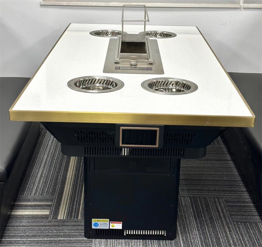 自助火鍋燒烤餐（cān）廳無煙火鍋烤串一體桌