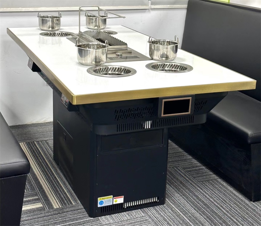 自助火鍋燒烤餐廳無煙火（huǒ）鍋烤串一體桌