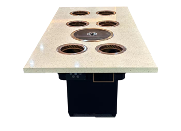 6人位一人一個小火（huǒ）鍋無煙自淨化火鍋（guō）烤肉一體桌