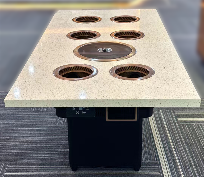 6人位一人一個小火鍋無煙自淨化火鍋烤（kǎo）肉一體桌