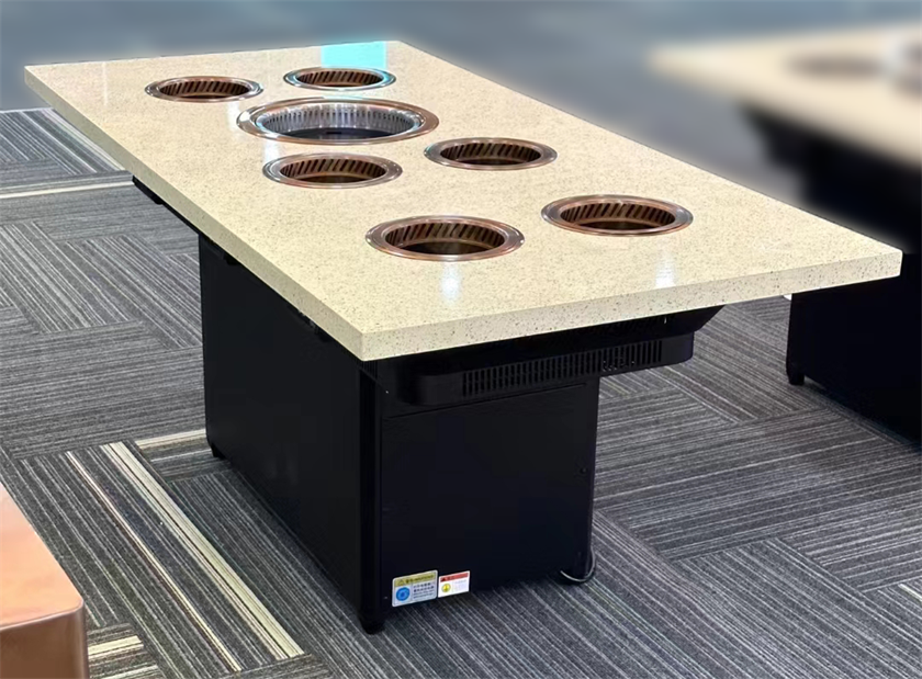 6人位一人一個小火鍋無煙自淨化火鍋烤肉一（yī）體桌