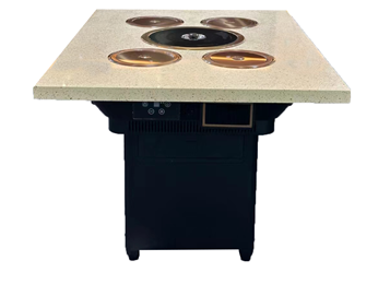 自助火鍋烤肉店一人（rén）一鍋小火鍋無煙烤肉一體桌