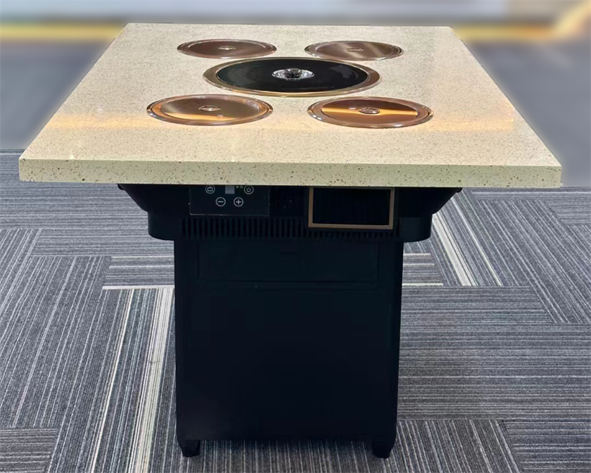 自助火鍋烤肉店一(yī)人一鍋小火鍋無煙烤肉一體桌