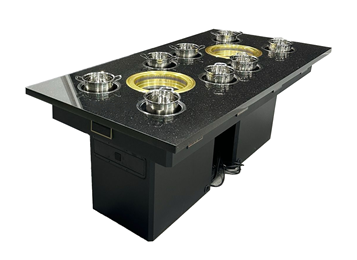 自助火鍋（guō）燒烤店大（dà）理石無煙烤（kǎo）涮一體桌（zhuō）