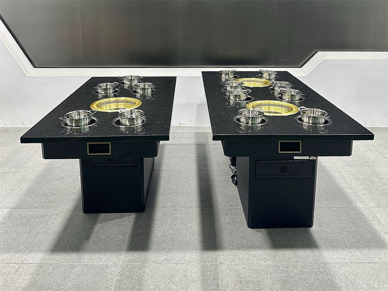 自助火鍋燒烤店大理石無煙烤涮一（yī）體桌