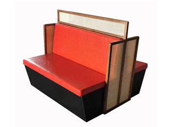 火鍋（guō）店茶餐廳真皮軟包（bāo）雙麵卡座（zuò）沙發