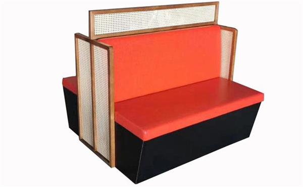 火鍋店茶餐廳（tīng）真皮軟包雙麵卡座沙發