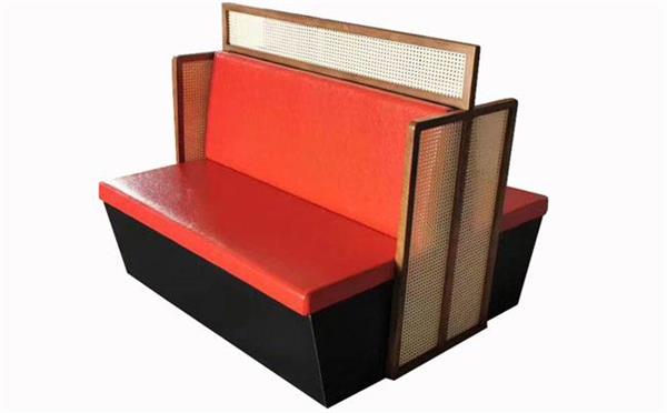 火鍋店茶餐廳（tīng）真皮軟包雙麵卡座沙發