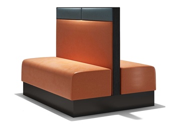 火鍋烤肉店高檔皮革軟包雙（shuāng）麵卡座（zuò）