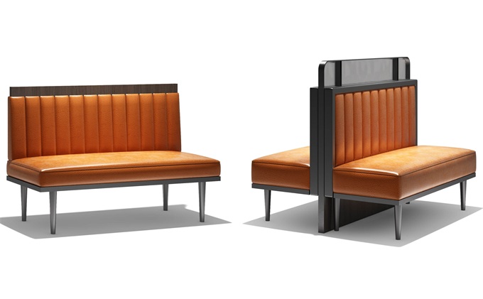 韓式火鍋烤肉店不鏽鋼時尚雙（shuāng）麵卡座