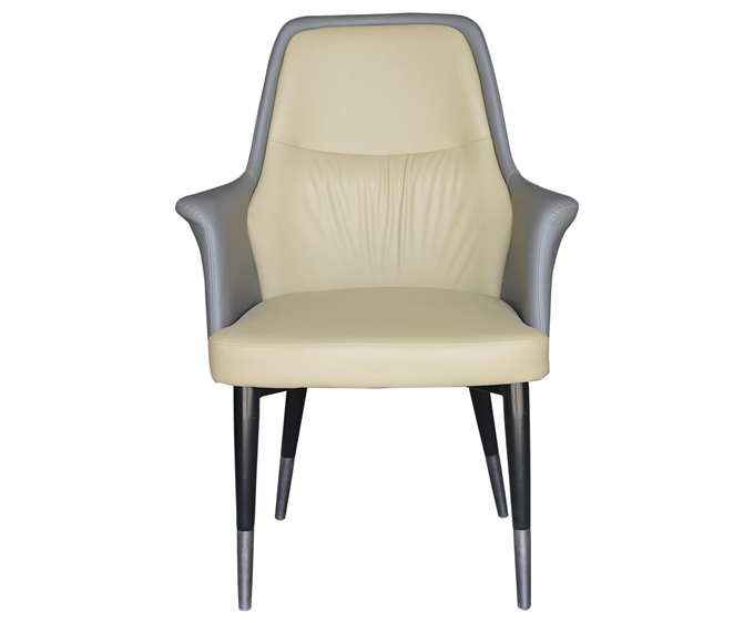 優雅舒(shū)適的雙(shuāng)色皮革餐椅