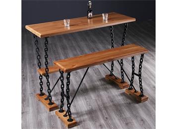 創意複古工（gōng）業（yè）風鐵藝酒吧（ba）桌家具
