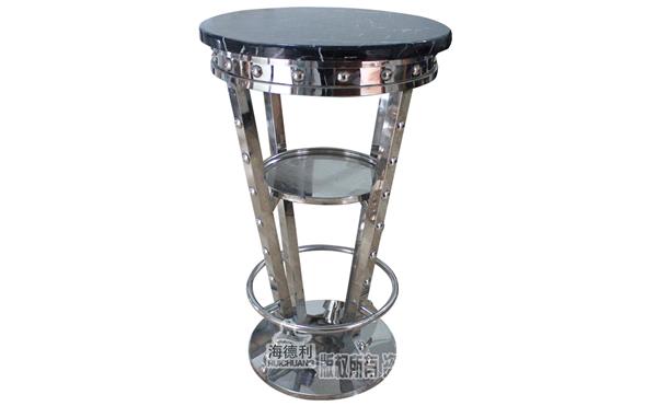 現代酒吧不鏽鋼大理石高吧台_時尚簡約大理石酒（jiǔ）吧台