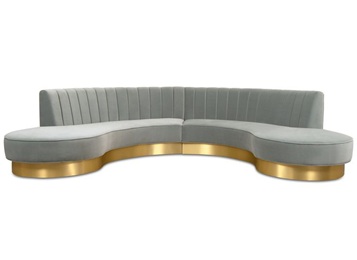 不鏽鋼底框異形圓弧形酒吧KTV沙發