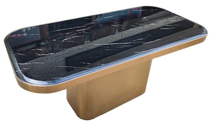 高（gāo）端酒吧輕奢風大理石酒吧桌