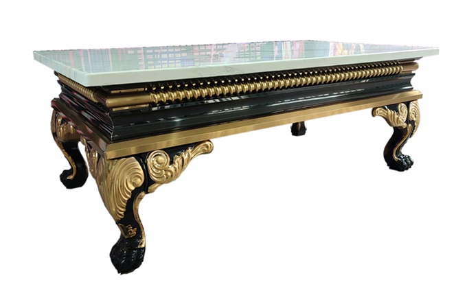 高檔ktv包房歐式（shì）不鏽鋼大理石發光（guāng）茶幾桌台