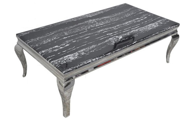 歐式ktv現代簡約(yuē)大理石不鏽(xiù)鋼茶幾