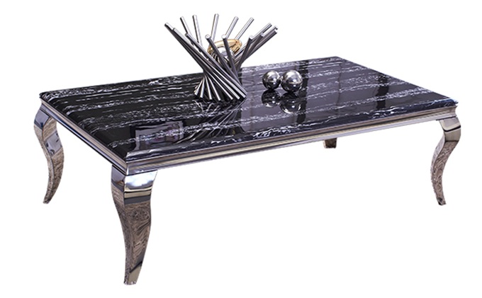 高檔ktv現代簡約長方形不鏽鋼茶幾