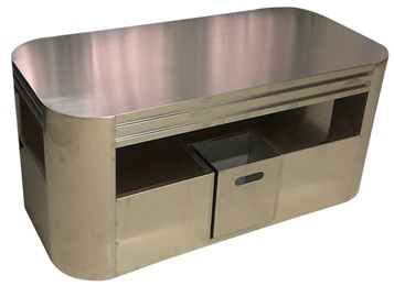 商務ktv會（huì）所高端簡約帶抽（chōu）屜（tì）不鏽鋼茶幾