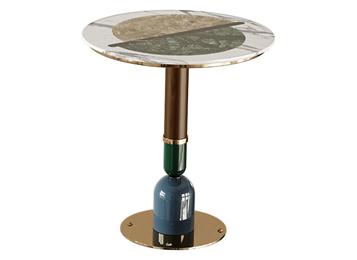 時尚清吧大理石（shí）後現代不鏽鋼圓形吧台