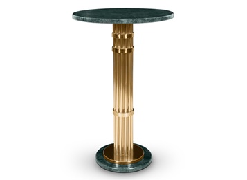 高檔酒吧翡翠綠大理石不鏽鋼酒吧桌