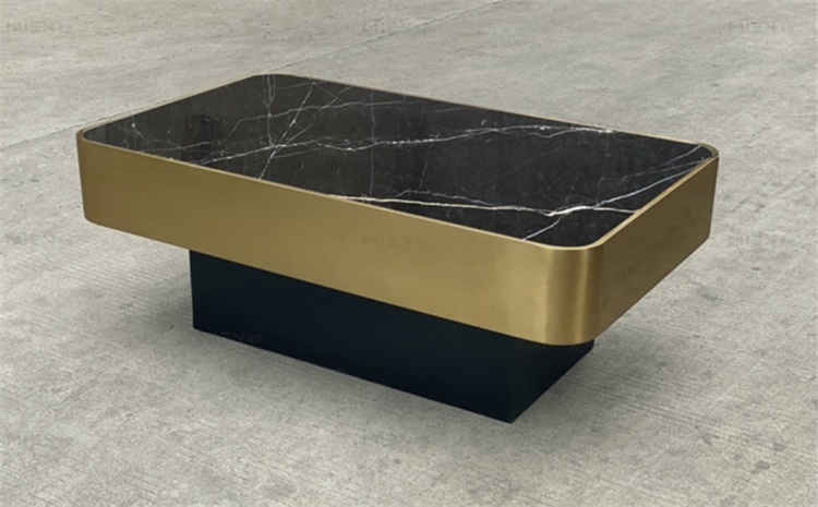 現代酒吧ktv包廂不鏽鋼時尚大理石茶幾