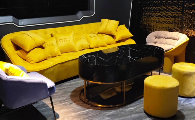 酒（jiǔ）吧ktv簡約（yuē）創意不鏽鋼大理石茶幾