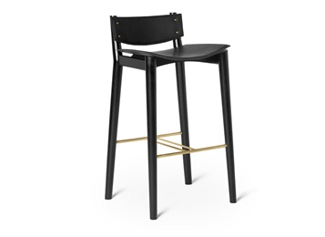 北歐酒吧創意實木簡約靠（kào）背高腳椅子