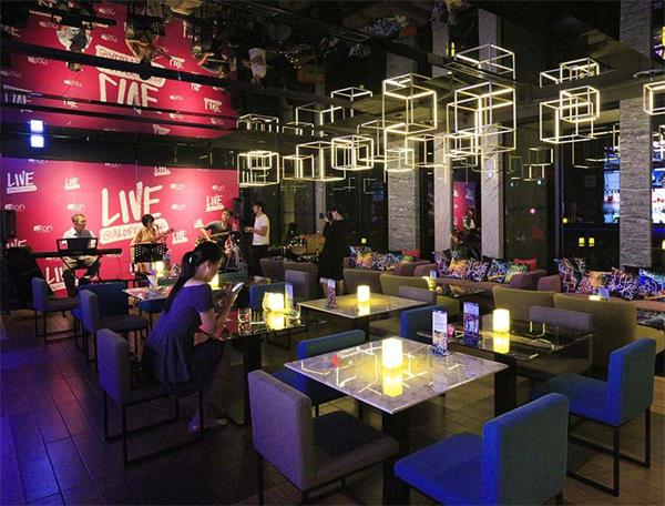 簡約酒吧大(dà)理石吧台桌椅組合家具(jù)