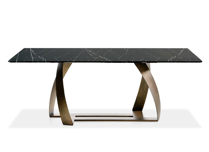 現代風格酒吧不鏽鋼岩板（bǎn）酒（jiǔ）吧長（zhǎng）條吧台