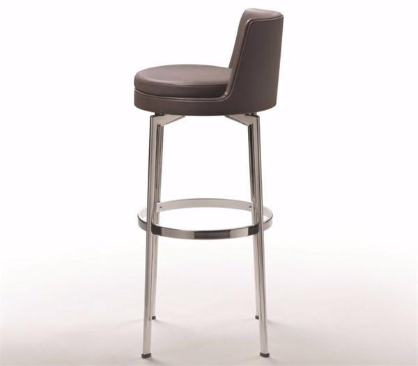 北歐風酒吧不鏽鋼高腳(jiǎo)椅